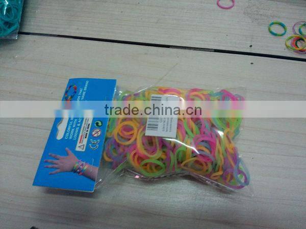 Latest 2014 Glitter Candy Color Loom Rubber Bracelet Bands Wholesale ZTSA-B202