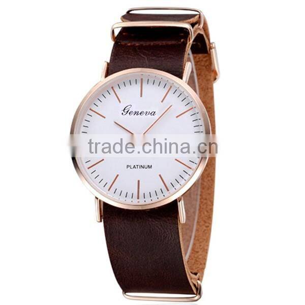 Top Quality Mixed Color Siamese Leather Watch Design