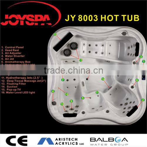 Factory Luxury Balboa system outdoor massage hot tub with CE certification and best service