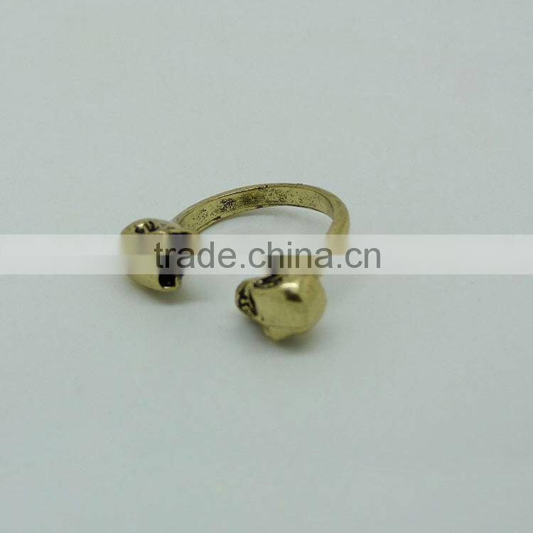 New fashion jewelry double-end human skeleton ring