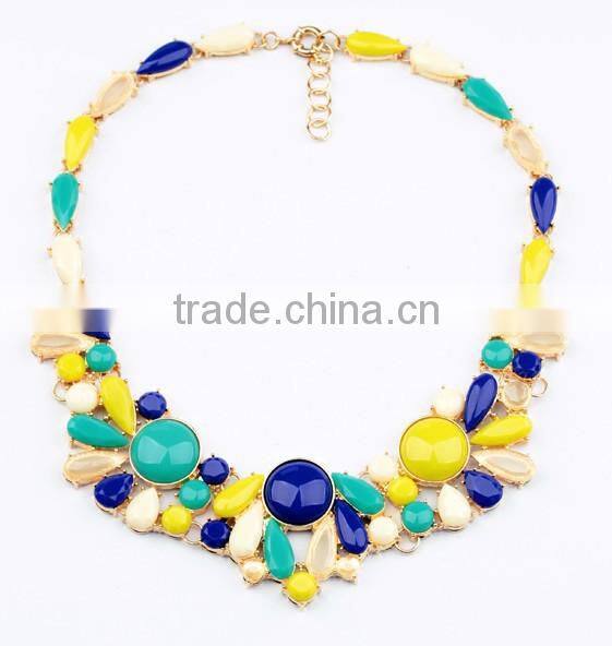 New Acrylic Choker Collar Vintage Pendant Statement Necklace Women Necklaces & Pendants Fashion Necklaces for Women 2014