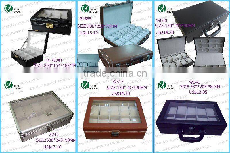 Acrylic watch display case aluminum watch case