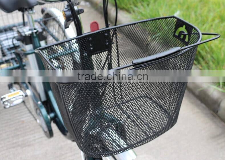 newest fashional 24 inch big electric trike 36V 250W Lithium battery best selling for old people