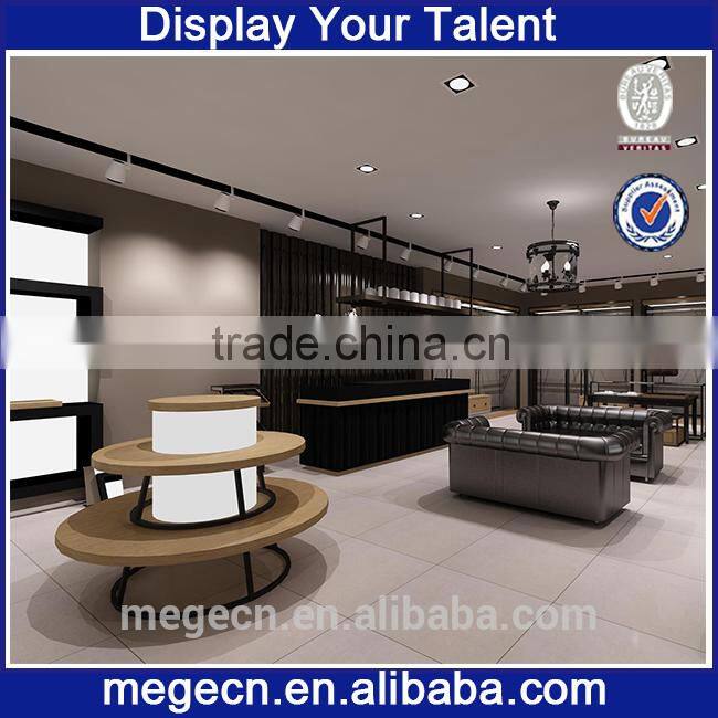 High quality wooden round bar shoes display rack