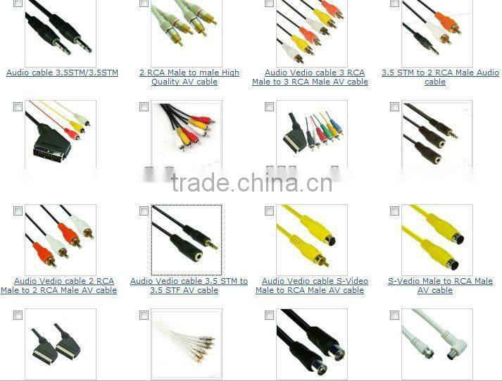 VCOM brand 3.5 STM/2RCA M Audio Vedio cable