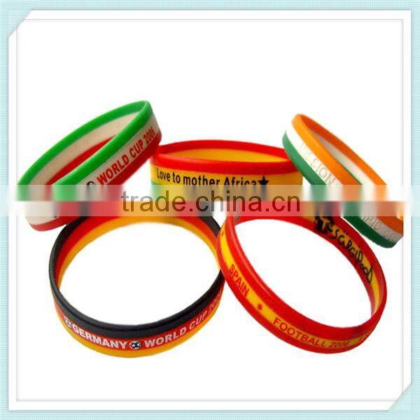 custom logo printed cheap promotional silicone bracelet
