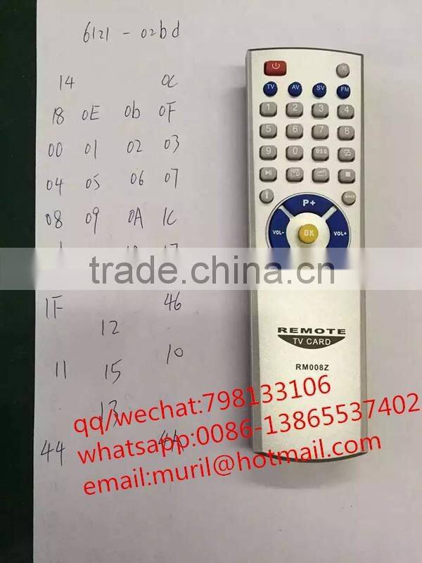 High quality Gray 31 Keys RM008-T REMOTE CONTROL TV CARD with code picture