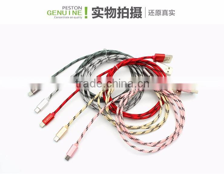 Lighting usb cable Nylon Woven USB Cable for I6 phone accessory cable