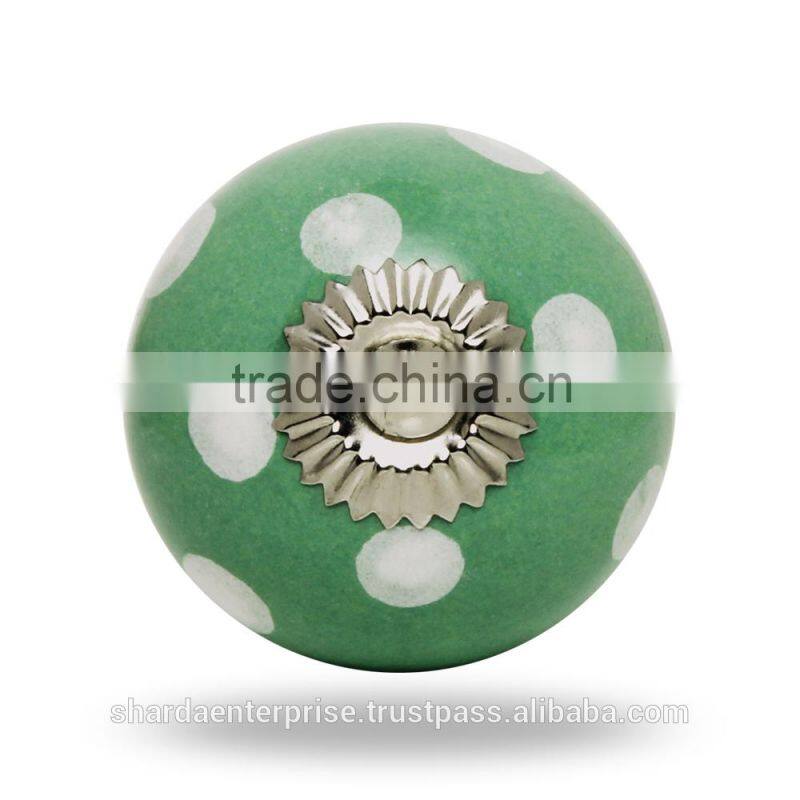 Acrylic Green Dice Colourful Knob