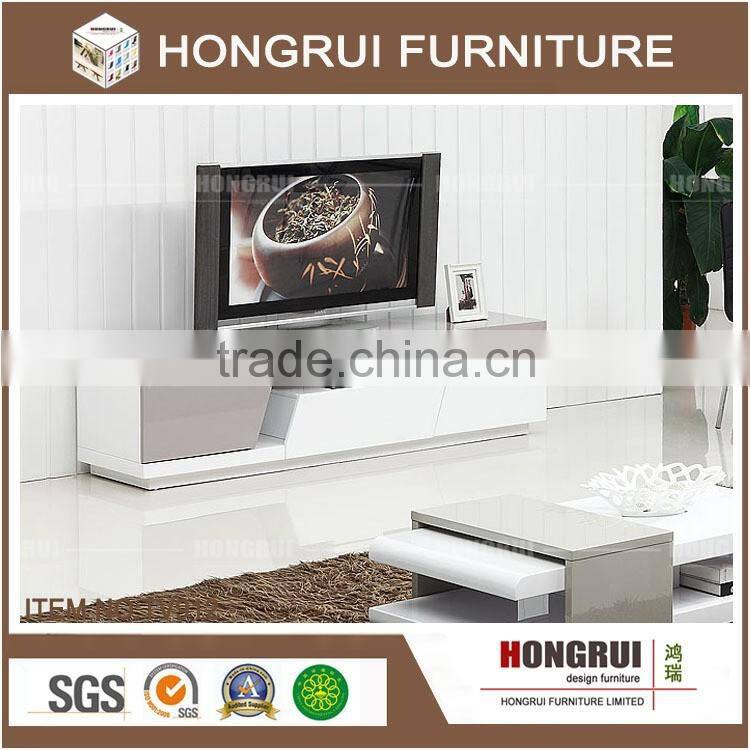 Home Designs Furniture Wood Living Room Lcd Stand Design White Lacquer Tv stand Cabinet
