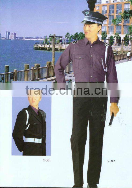 Hot selled customer-made handsome hotel guard uniform