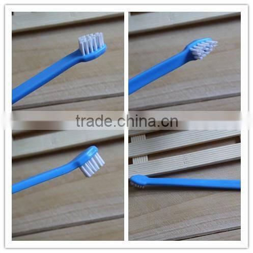 2015 China factory pet blue brush pet plastic toothbrush