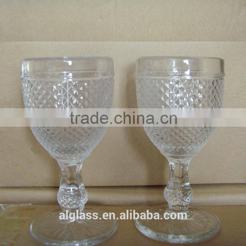cheap heavy wine glasses wholesale blue wine glass