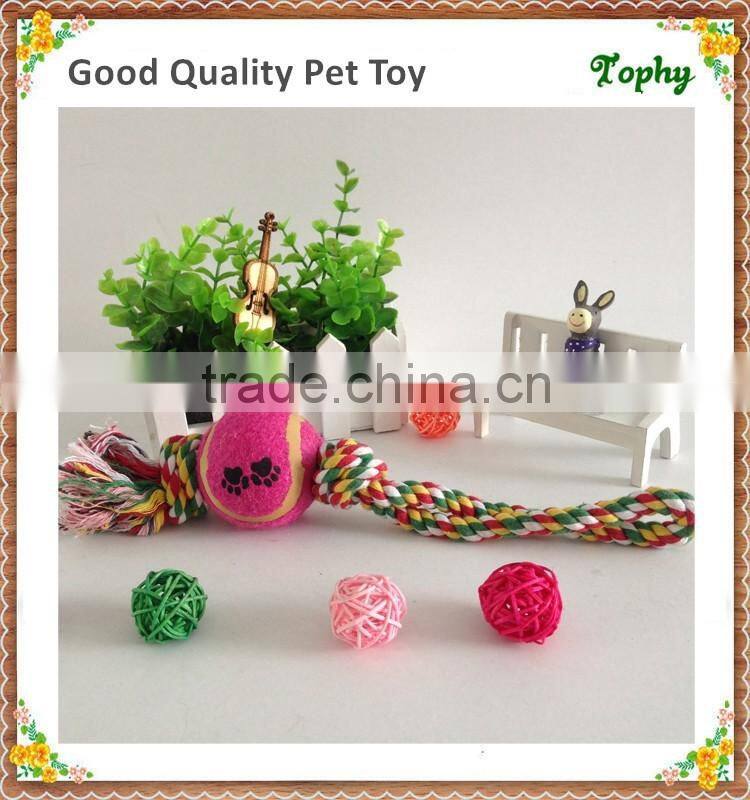 Cotton Rope with Strap A Tennis Ball Playthings Puppy Dog Toys