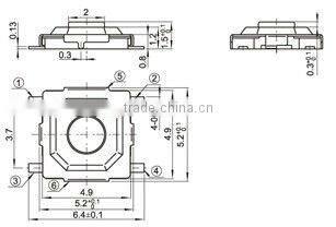 FTVCF19 momentary tact switches 5.2x5.2x1.5mm smd