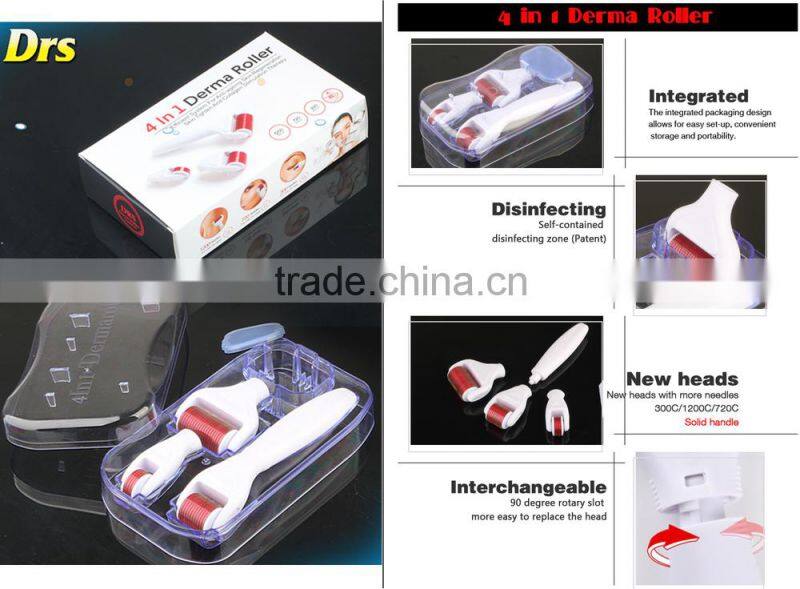 Best price titanium dermo roll 300/720/1200 needles with replcaeable roller