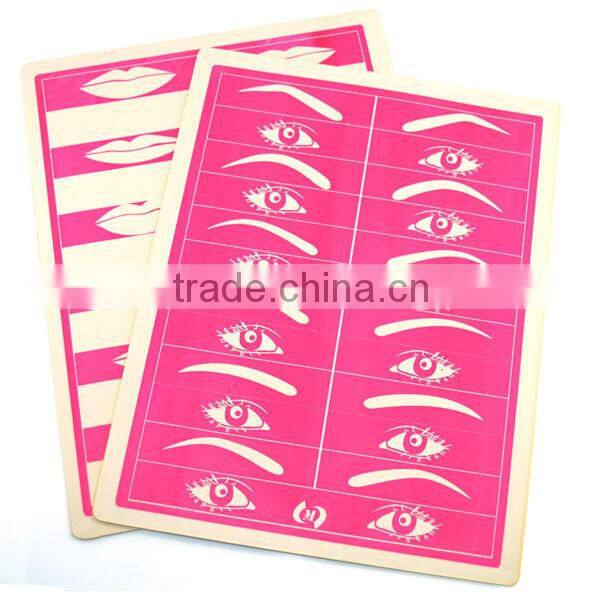 double eyebrow practice skin