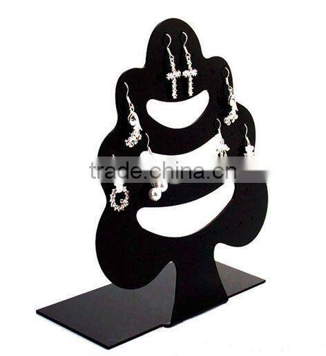 transparent hot selling laser cutting acrylic jewelry earrings display holder stand