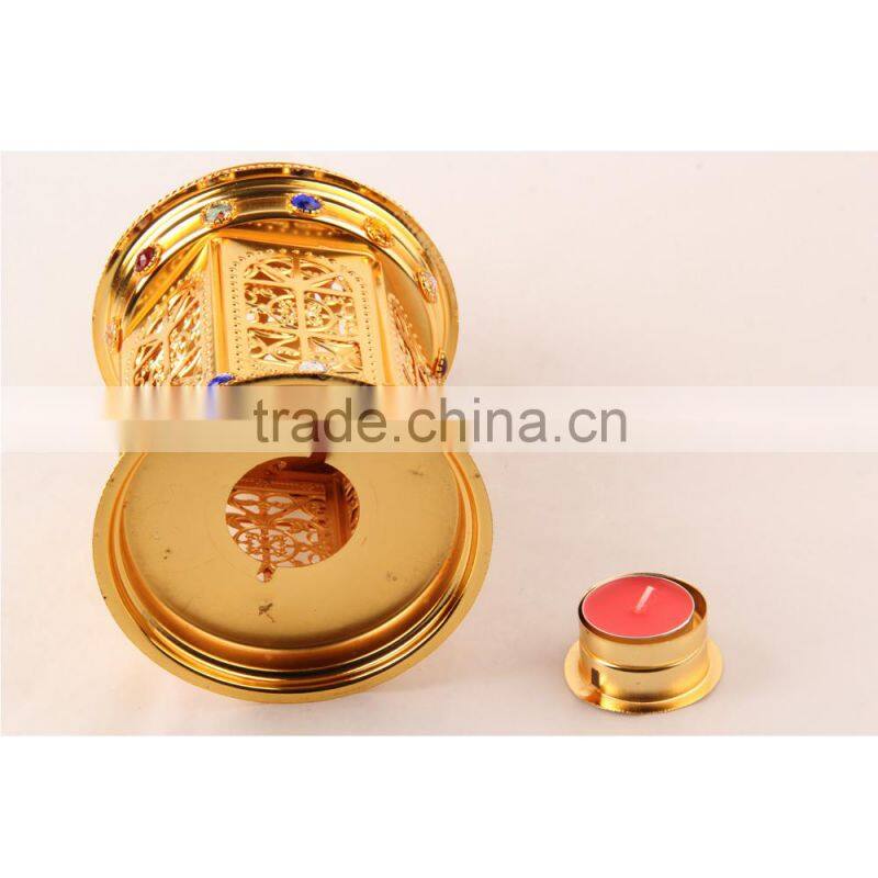 Incense Lamp Incense Tower Burner Arabic Style With Gold Plated Wf-A006