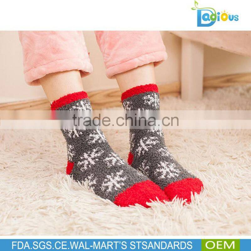colorful cotton and Coral fleece asian baby christmas socks kids socks child socks