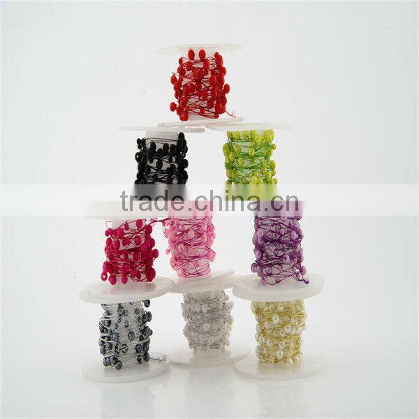 Craft Metal wire with pearls,craft pearl on reel wire