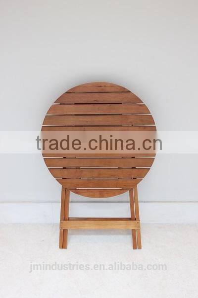 Wood Folding Round Picnic Table