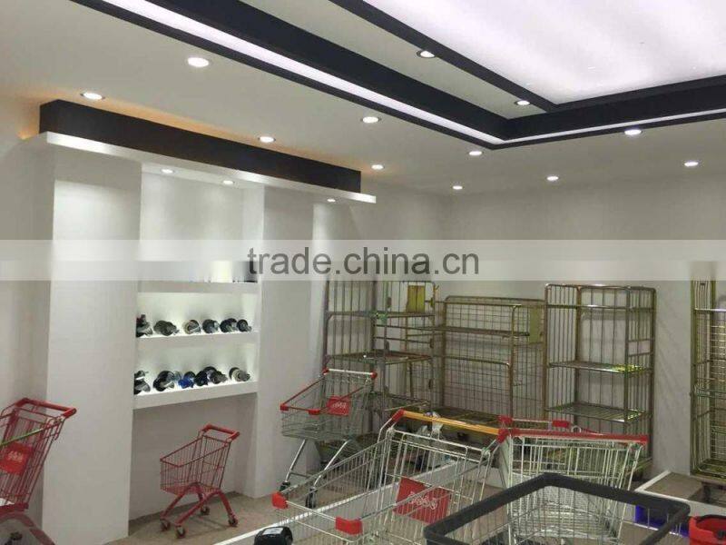 carbon steel single seat shopping cart trolley