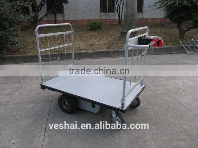 500kgs Electric Platform Cart with Rail for warehouse VH-ECF-50-(12.2 X 7.1)