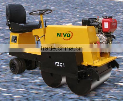 1 Ton Ride-on vibratory roller small-size Road Roller Mini Vibratory Roller Light Compaction Equipment