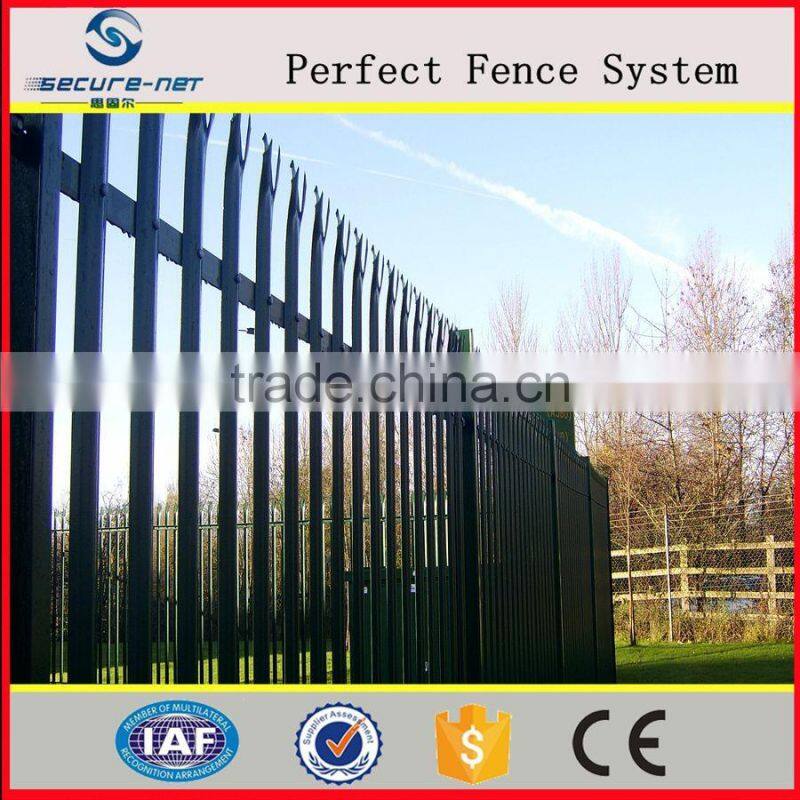 Picket style palisade fence panels design with professional manufactory