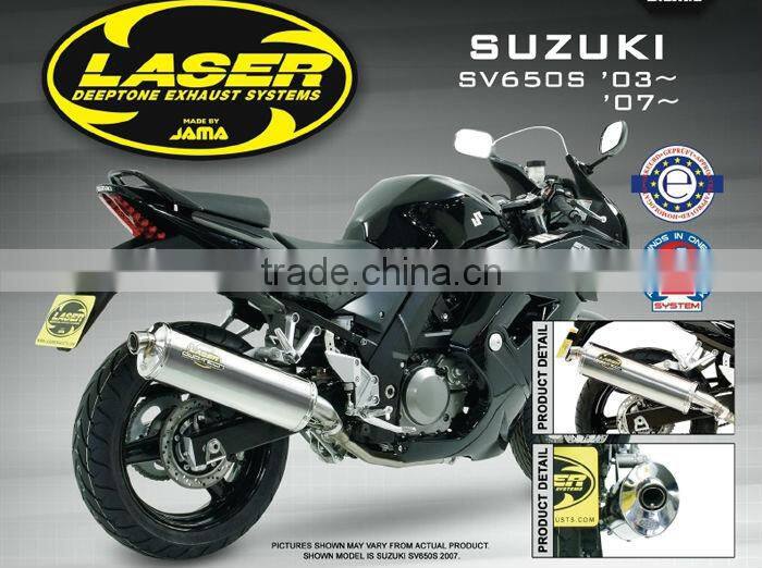 For SUZUKI SV 650/ SV650S 2003- SM Motorcycle Exhaust Pipe LASER Duo-Tech 2-1 slip-on system