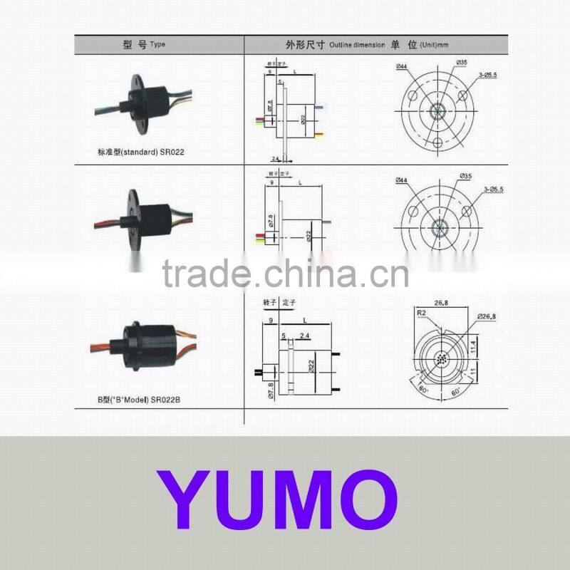 Slip ring, Capsule slip ring SR022-24-4P-6S 10 rings