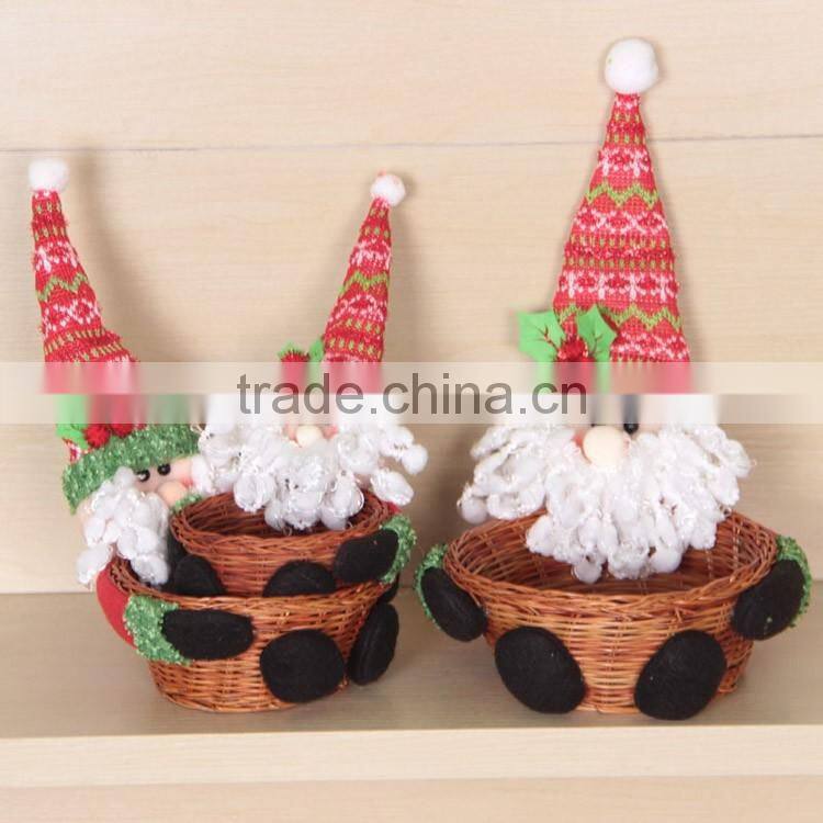 Lovely christmas deer style fine wickerwork basket for christmas gift
