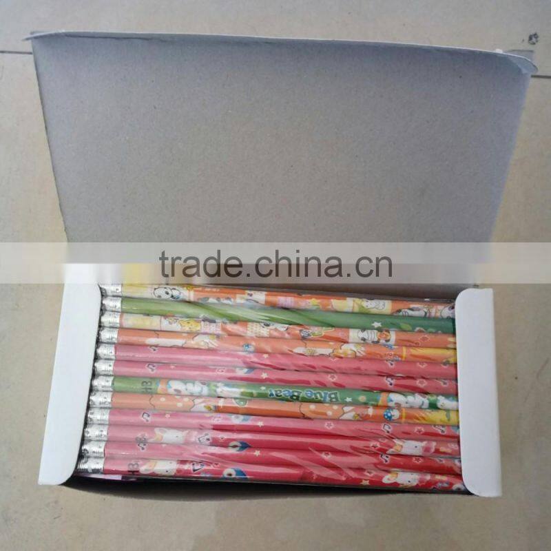 cheap wholesale wooden pencil with eraser