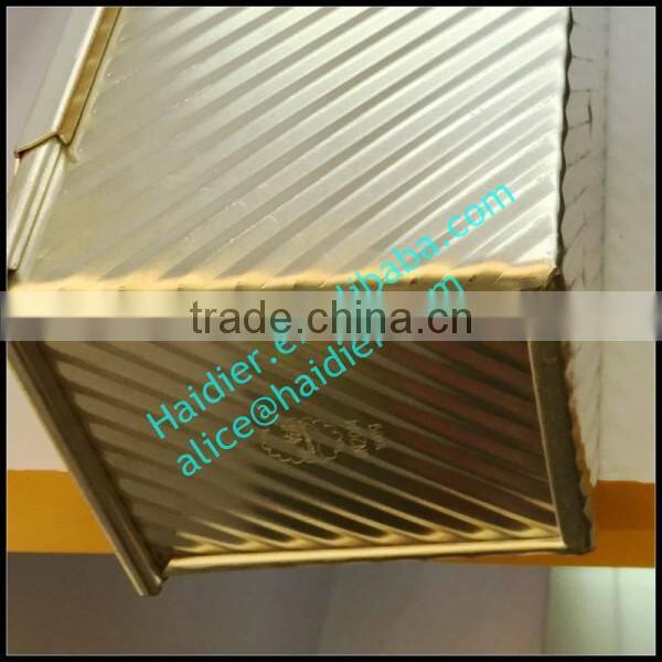 High quality golden color coated non-stick alloy aluminum pullman pan/toaster oven baking pans