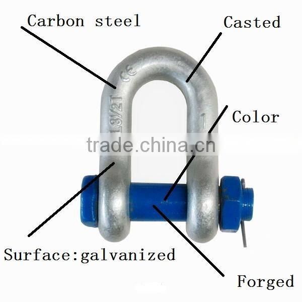 3/16' Galvanized US Type Drop Forged chain anchor snap Dee Shackle price