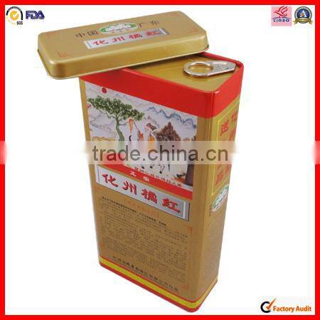 rectangle air tight cheap gift box tin for coffee