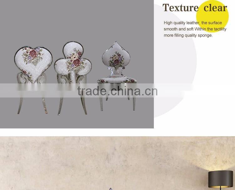 High grade stainless steel heart design dining chair