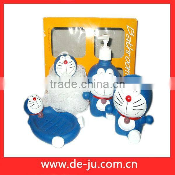 Purple Bear Shape Four Items Bathroom Bath Set Body Bath