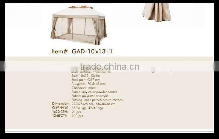 2014 Hot sale Deluxe aluminium oman gazebo tent 6x3