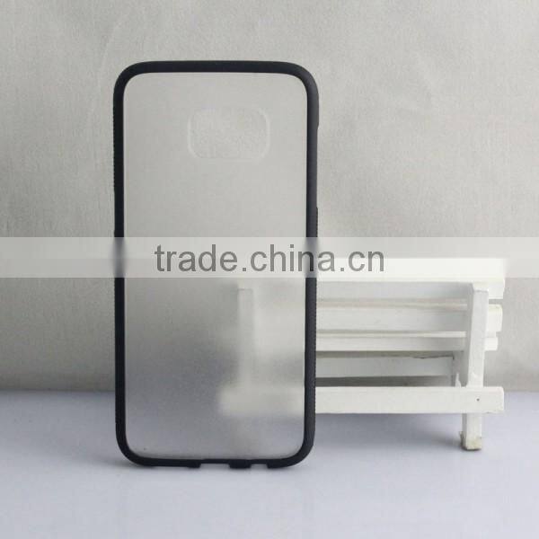 Matte TPU+PC bottom creative blank phone case for samsung s7 edge