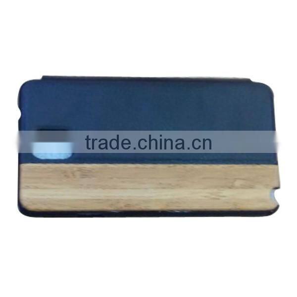 2015 New Real Wood Leather Wallet Flip Phone Case For Samsung Galaxy Note3,wood flip leather case