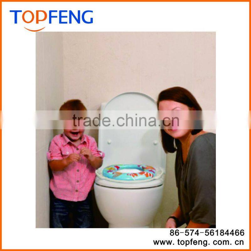 Easy clean soft potty seat with handle/ Children toilet seat
