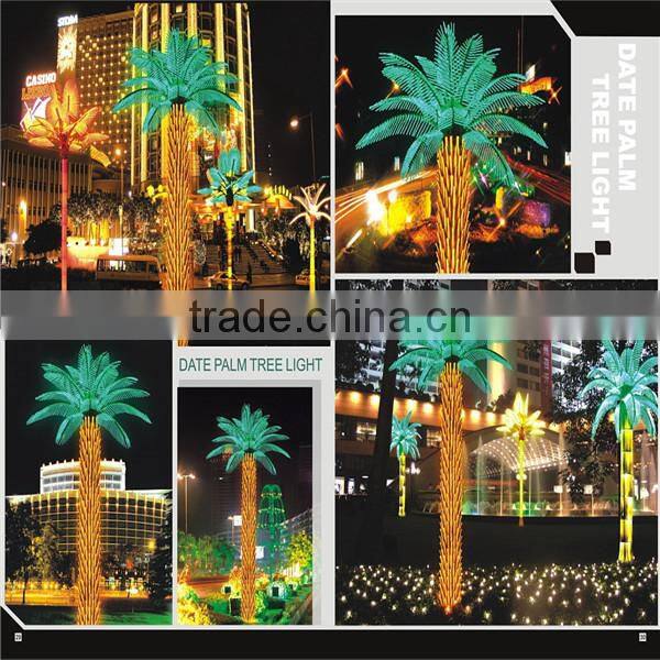 J080406China supplier decorative artificial light tree outdoor lighted coconut palm trees