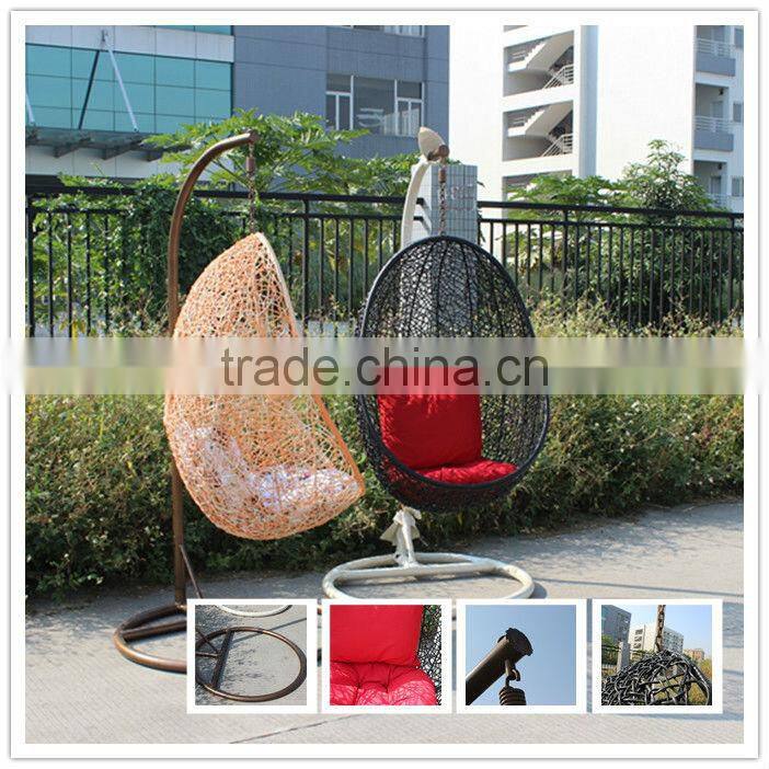 Rattan hanging egg chair outdoor swing chair