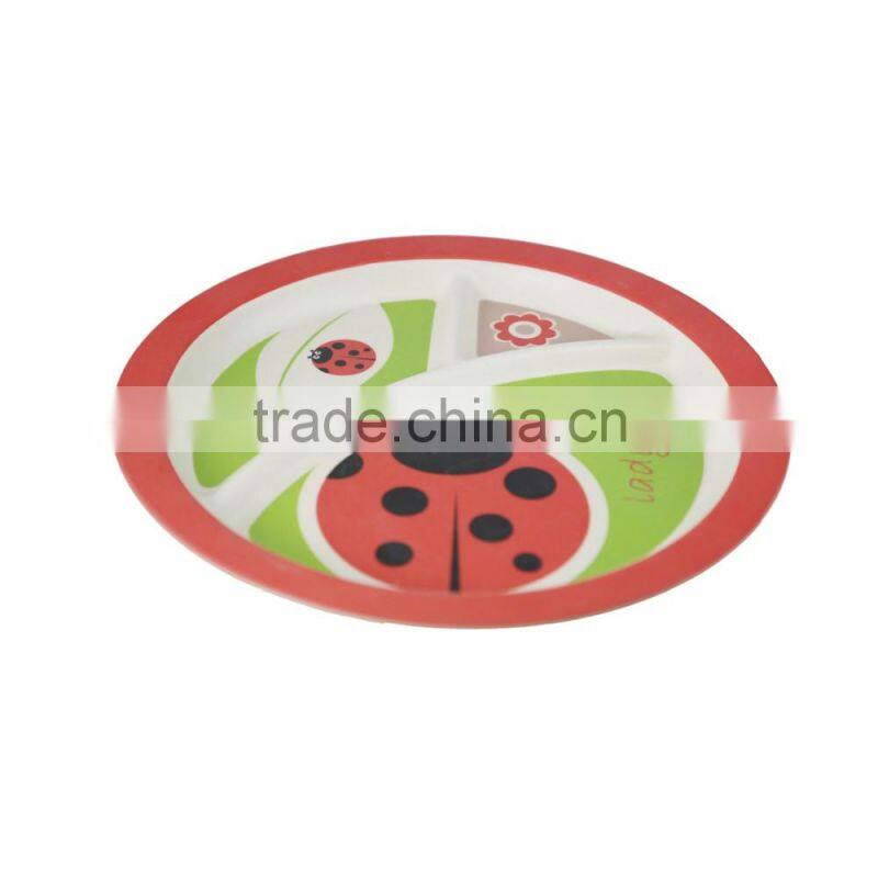 Eco-friendly High standard Bamboo Fiber Kids Dinnerware Sets