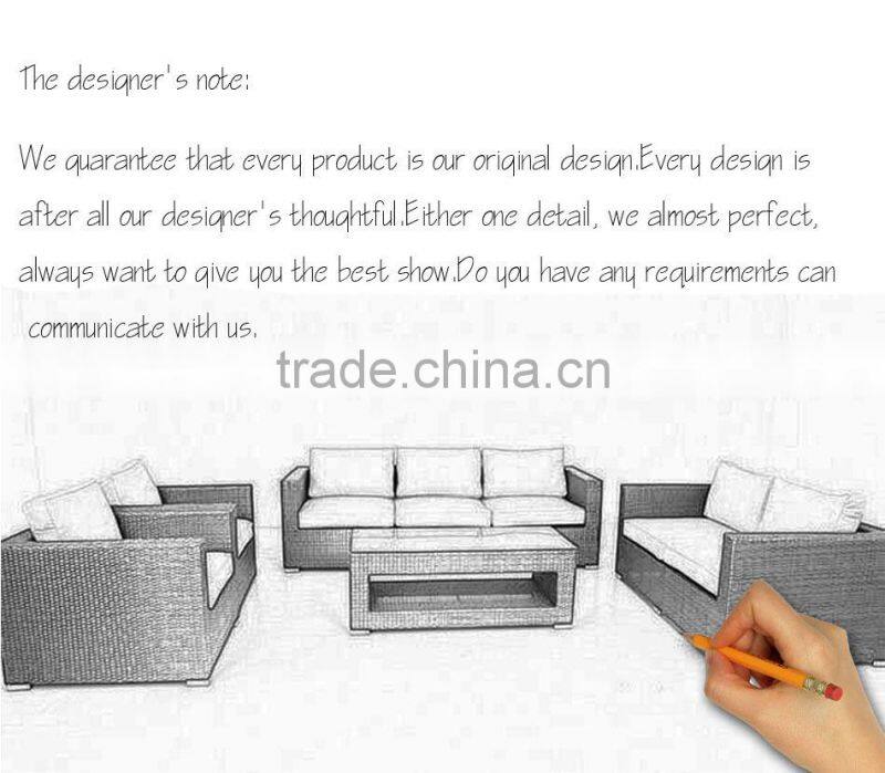 aluminum frame garden furniture rattan sofa