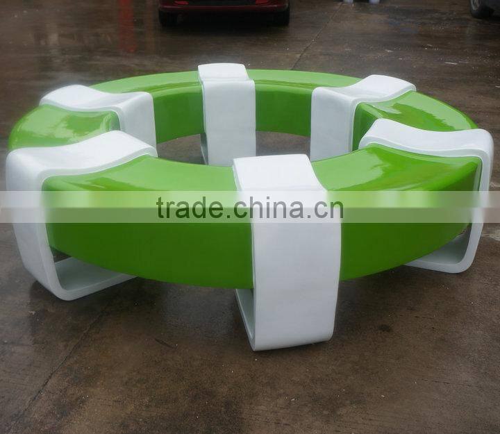 Outdoor fiberglass round garden chair