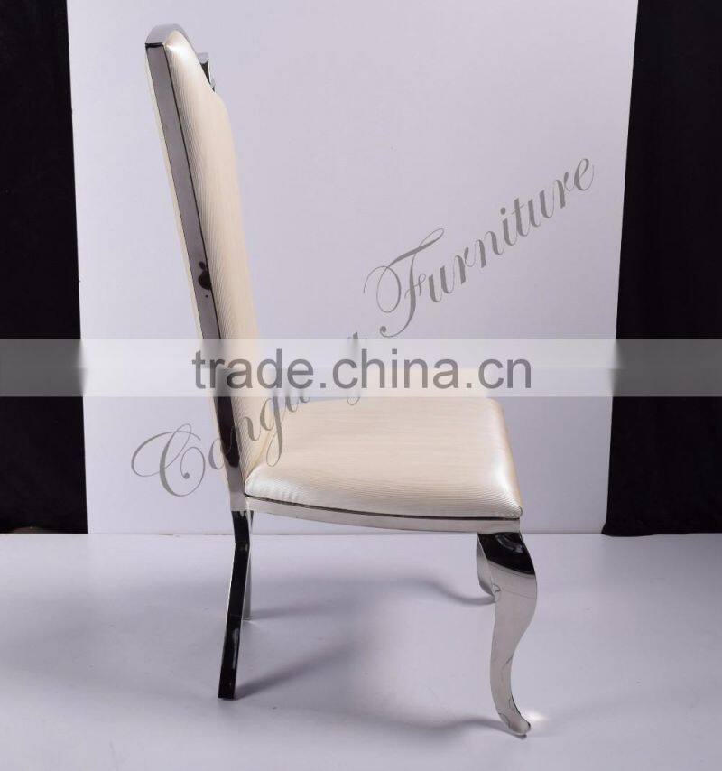 Wedding used stainless steel frame restaurant tables and chairs B8096