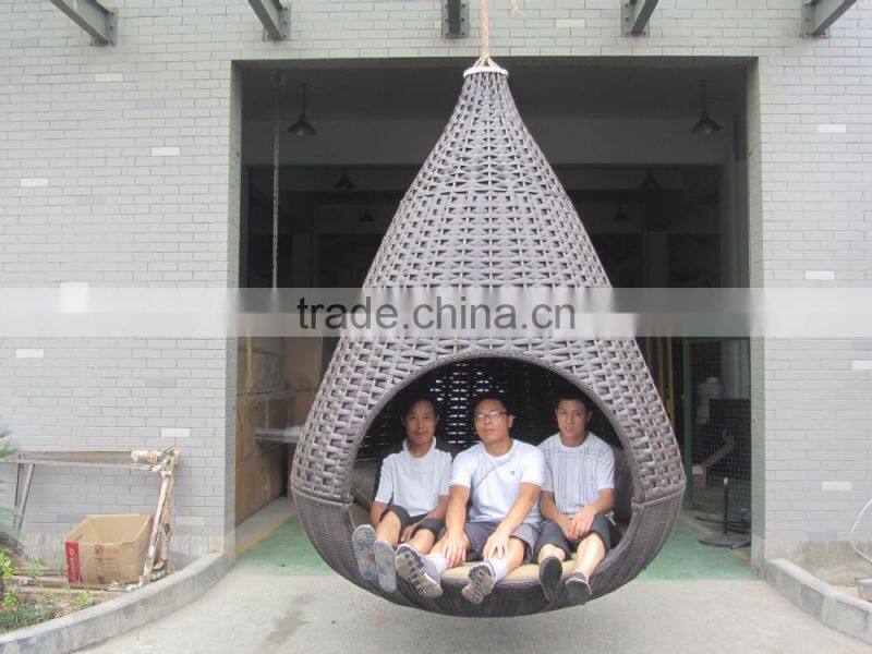 Outdoor swing bed with canopy